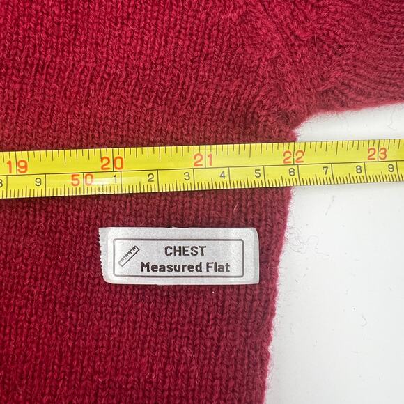 Vintage Red Australian Wool Cardigan by John L Blair Personal Choice - Picture 4 of 10